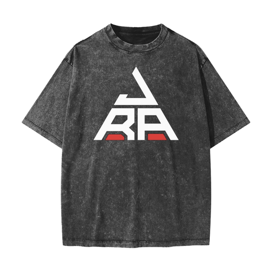 JRA Streetwear American Vintage Waxed Dyed Washed  Heavyweight 100% Cotton T-Shirt